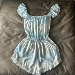 Shore Brand Blue & White Tie Dye Romper